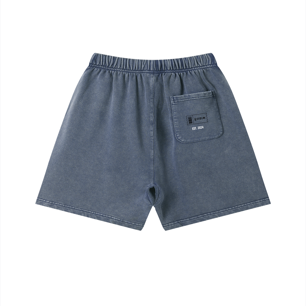 Unisex Vintage Wash Believe G.V.O.M. Cotton Shorts