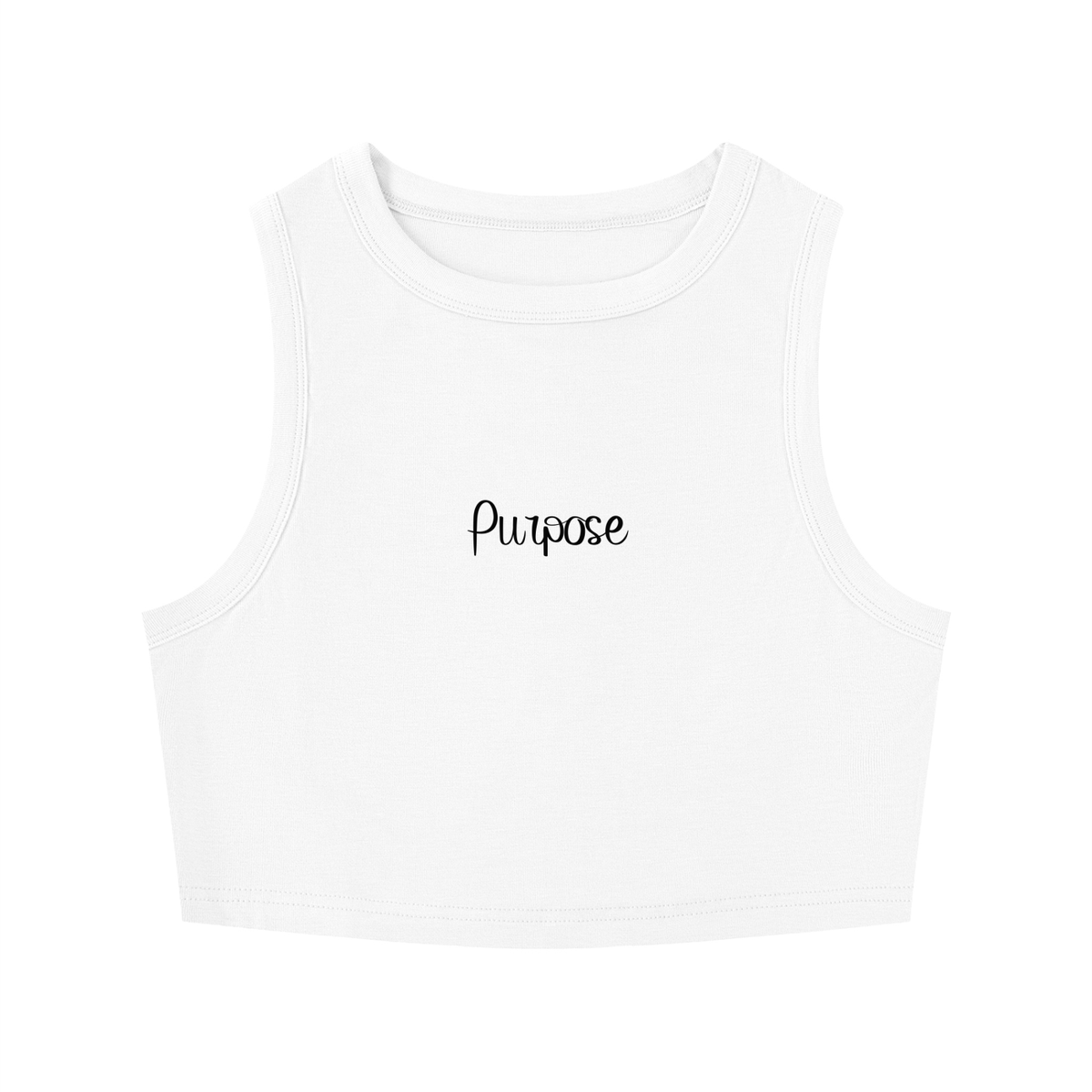Women's Tight Crewneck Crop Purpose Tank Top