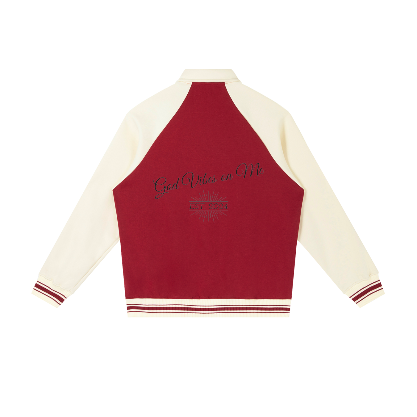 Contrast Raglan Sleeve Romans828 X G.V.O.M. Baseball Jacket