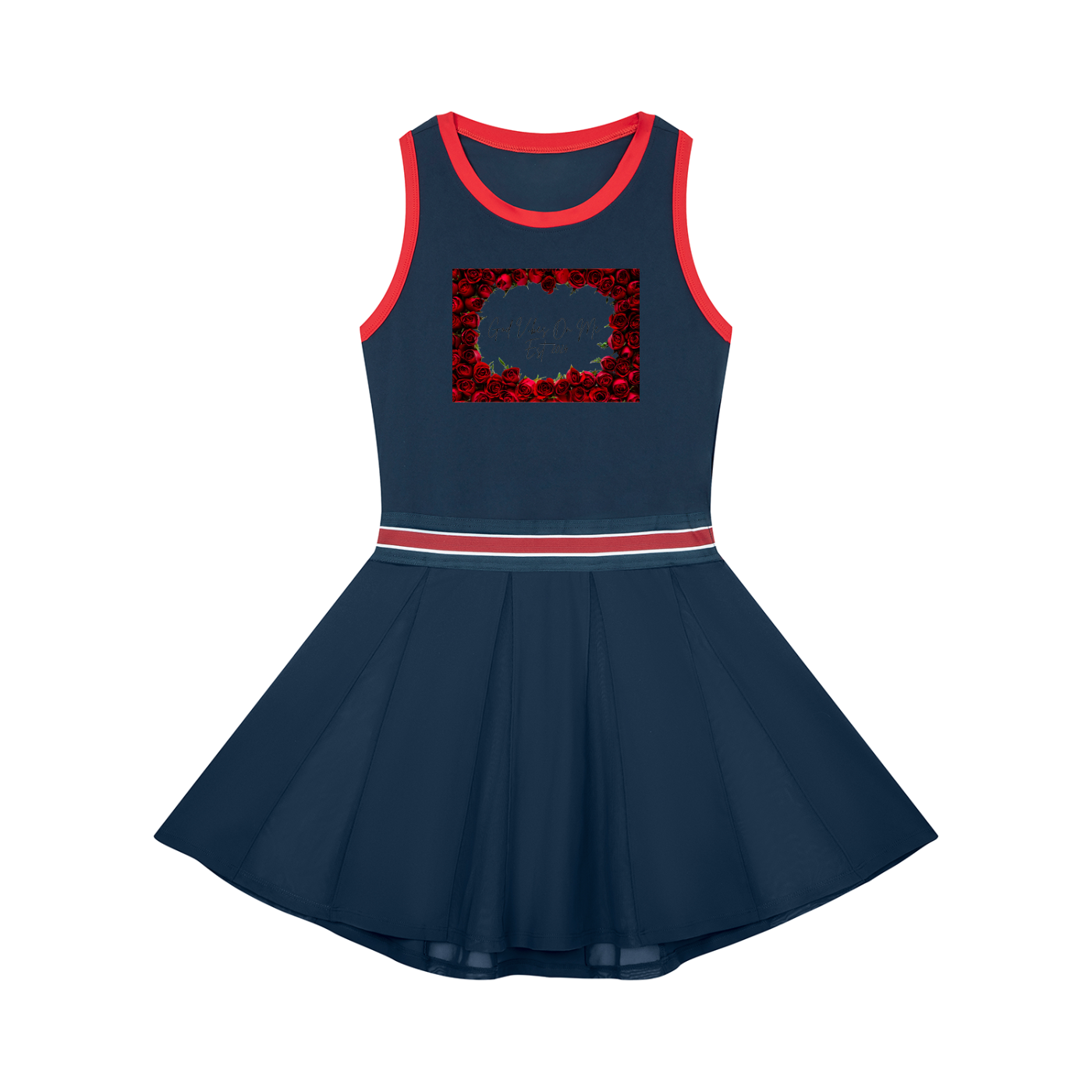 Women's Color Block A-Line G.V.O.M. Sleeveless Dress