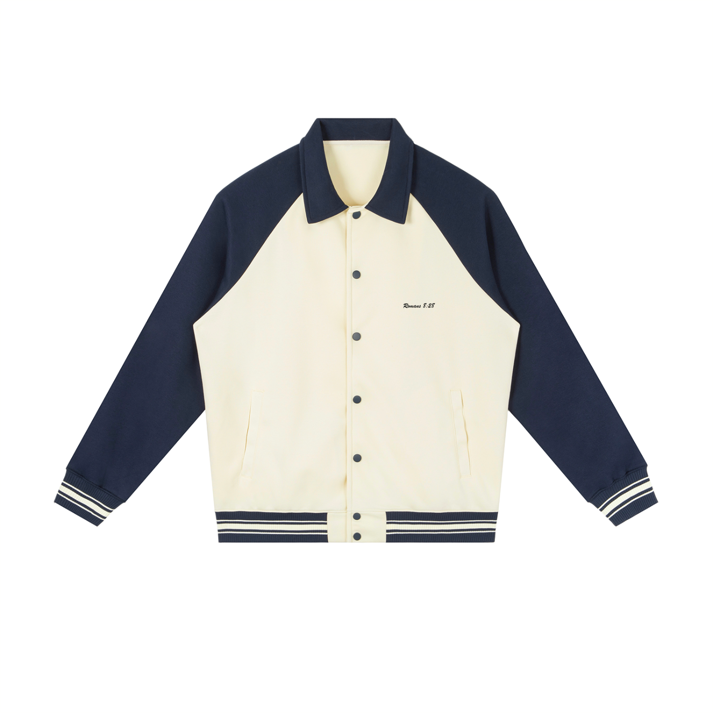 Contrast Raglan Sleeve Romans828 X G.V.O.M. Baseball Jacket