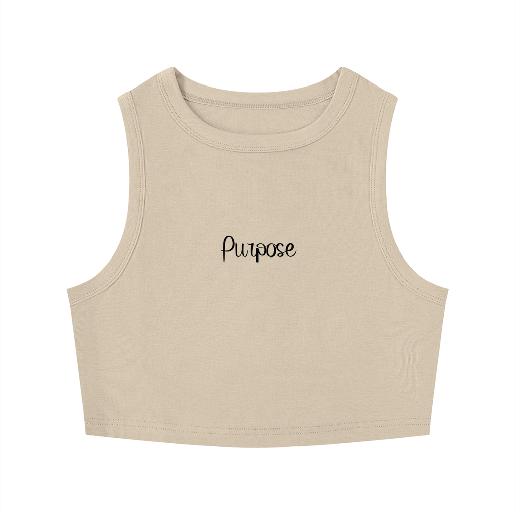 Women's Tight Crewneck Crop Purpose Tank Top