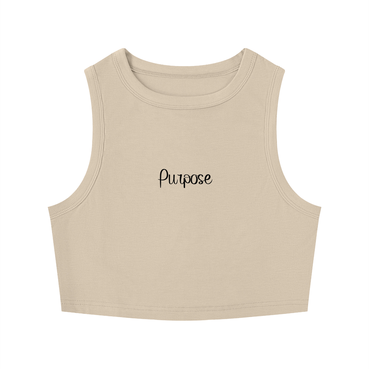 Women's Tight Crewneck Crop Purpose Tank Top