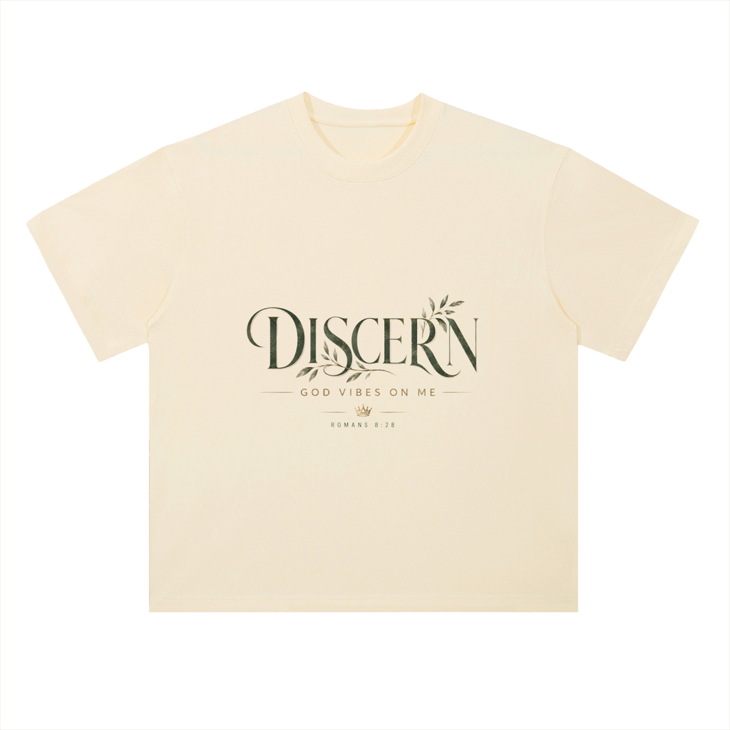 Heavyweight Drop Shoulder Discern G.V.O.M. Cotton T-Shirt