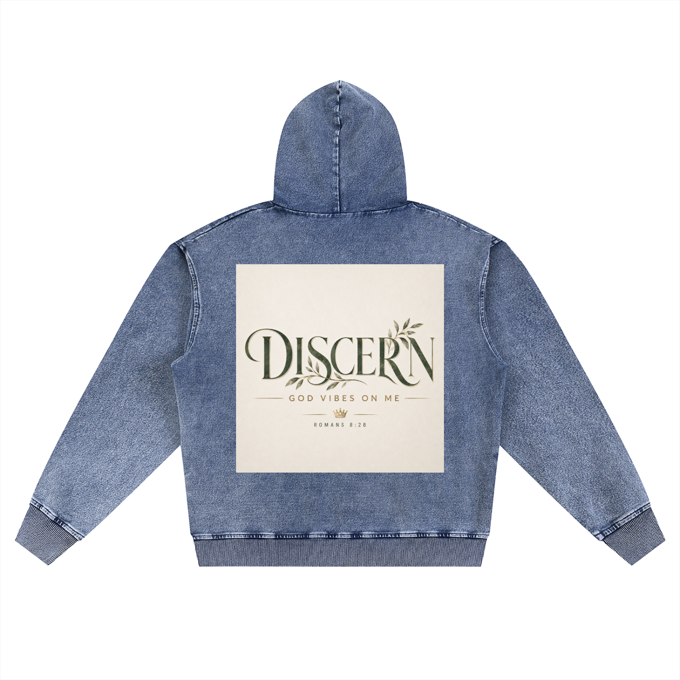 Snow Wash Oversized G.V.O.M. Zip-Up Hoodie
