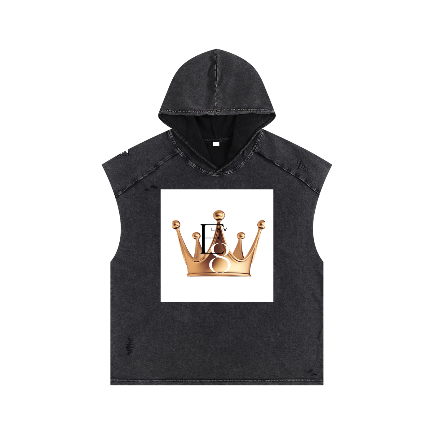 Snow Washed Boxy Hooded Tank Top Elev8 Crown