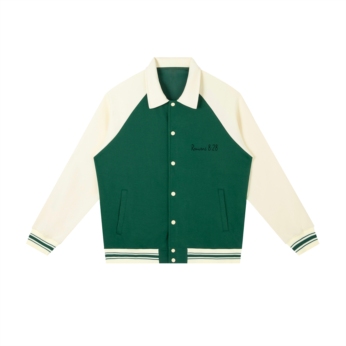 Contrast Raglan Sleeve Romans828 X G.V.O.M. Baseball Jacket