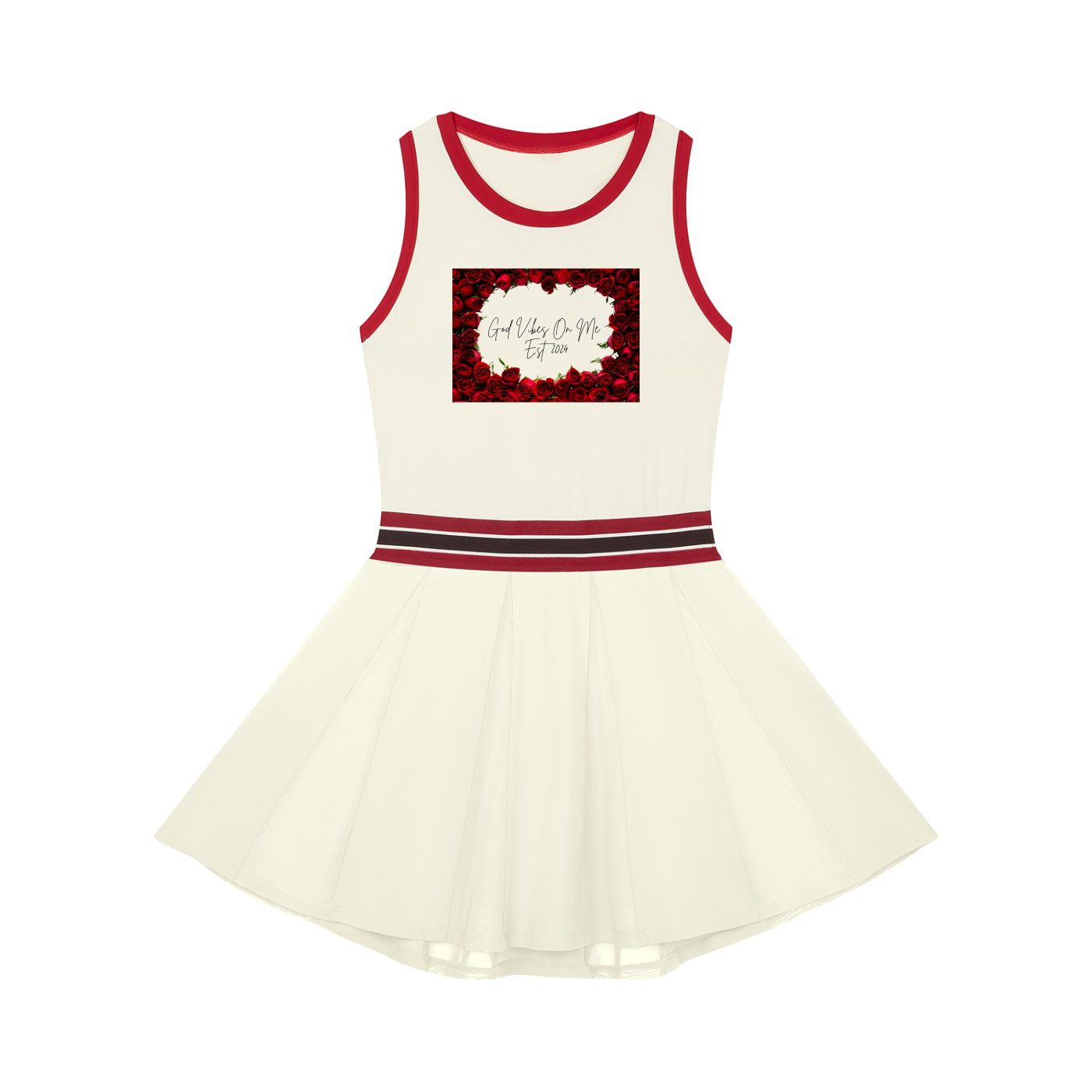 Women's Color Block A-Line G.V.O.M. Sleeveless Dress