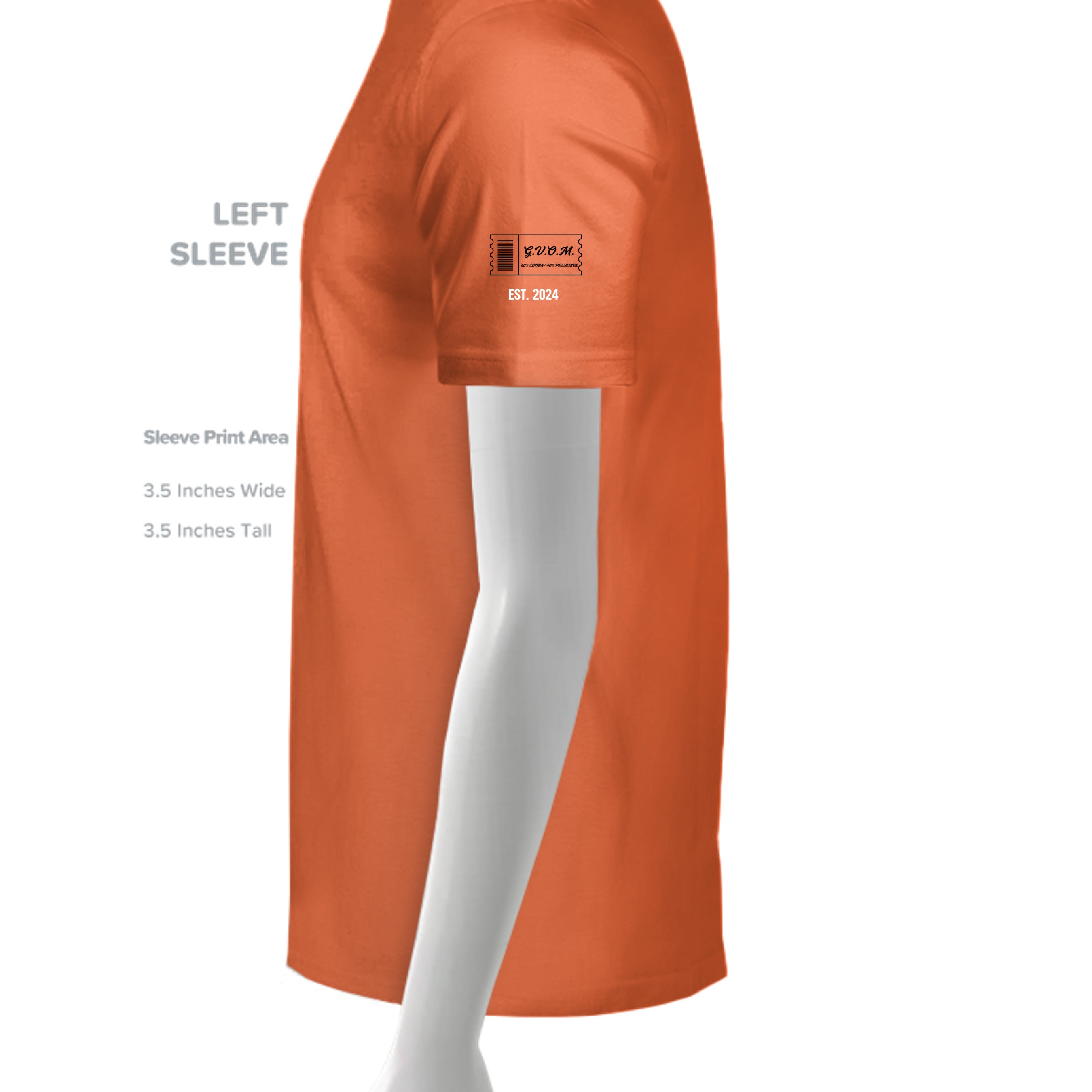Solid Orange Triblend - 3413C - SLEEVE_LEFT